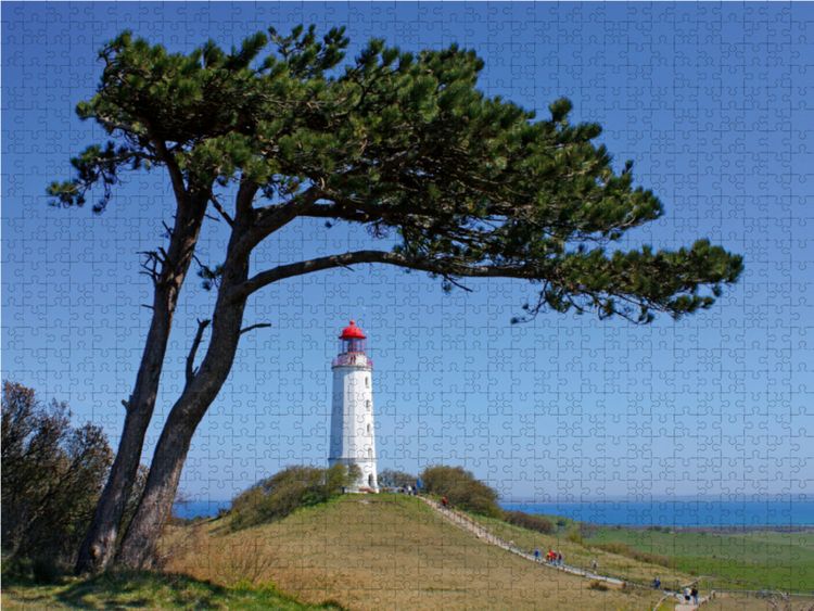 Produktbild: CALVENDO Puzzle Leuchtturm, Insel Hiddensee | 1000 Teile Lege-Gr&ouml;&szlig;e 64x48cm Foto-Puzzle f&uuml;r gl&uuml;ckliche Stunden