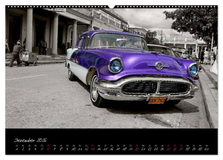 Produktbild: Kuba und die Oldtimer (Wandkalender 2026 DIN A2 quer), CALVENDO Monatskalender