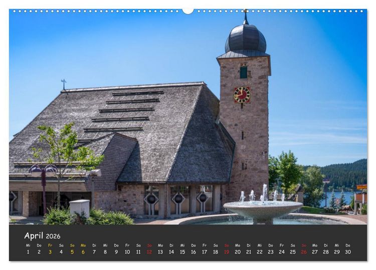 Produktbild: Schluchsee Naturpark S&uuml;dschwarzwald (hochwertiger Premium Wandkalender 2026 DIN A2 quer), Kunstdruck in Hochglanz