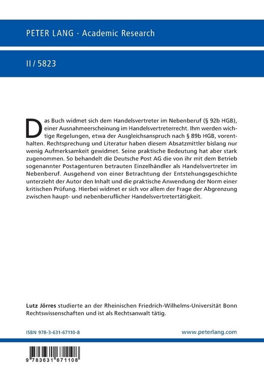 Produktbild: Der Handelsvertreter im Nebenberuf gem&auml;&szlig; &sect; 92b HGB