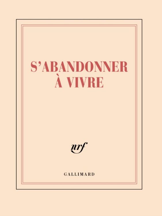 Produktbild: S'abandonner &agrave; vivre : carnet carr&eacute; lign&eacute;