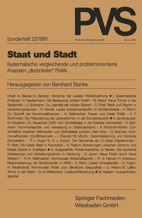 Bild vom Artikel Staat und Stadt vom Autor Bernhard Blanke