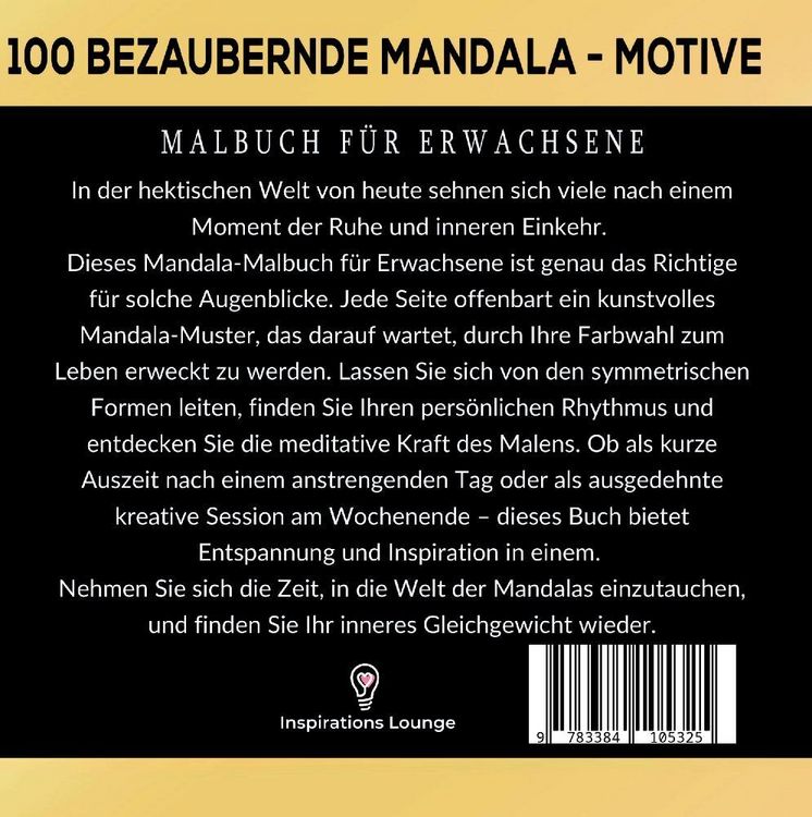 Produktbild: Mandalas zum Tr&auml;umen: 100 inspirierende Ausmalmotive! Das besondere Malbuch f&uuml;r Erwachsene!