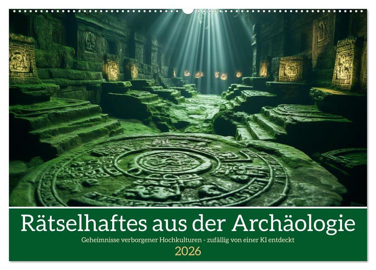 Produktbild: R&auml;tselhaftes aus der Arch&auml;ologie (Wandkalender 2026 DIN A2 quer), CALVENDO Monatskalender