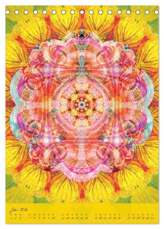 Produktbild: FLORALE MANDALAS (Tischkalender 2026 DIN A5 hoch), CALVENDO Monatskalender