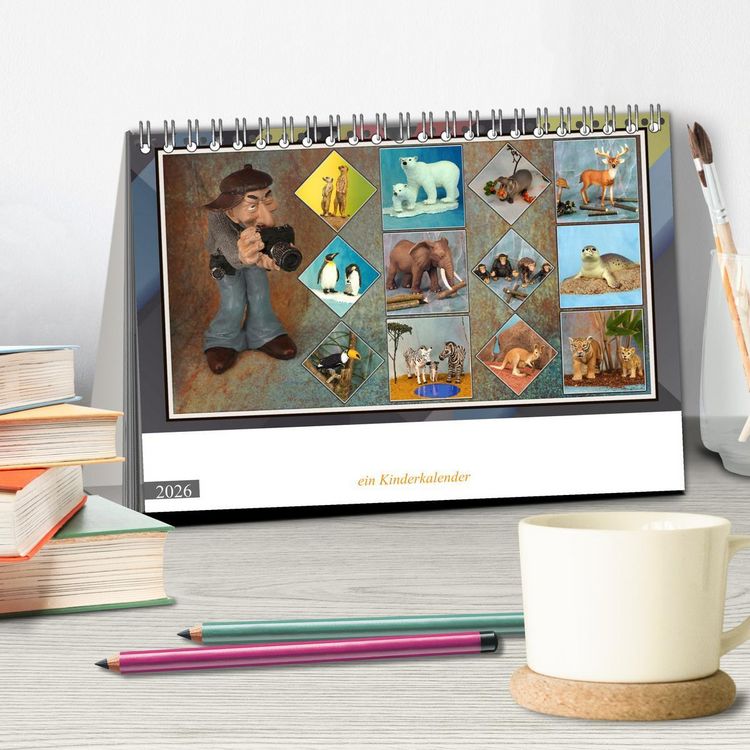 Produktbild: Fotograf auf Pirsch - ein Kinderkalender (Tischkalender 2026 DIN A5 quer), CALVENDO Monatskalender