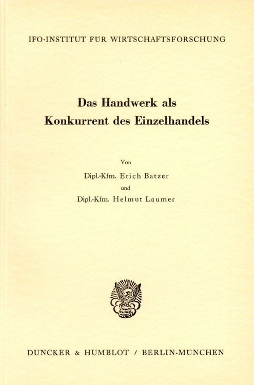 Produktbild: Das Handwerk als Konkurrent des Einzelhandels.