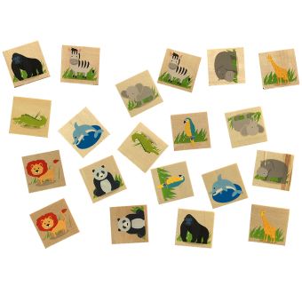 Produktbild: Holz-Memory, Safari, 18 Teile (Kinderspiel)