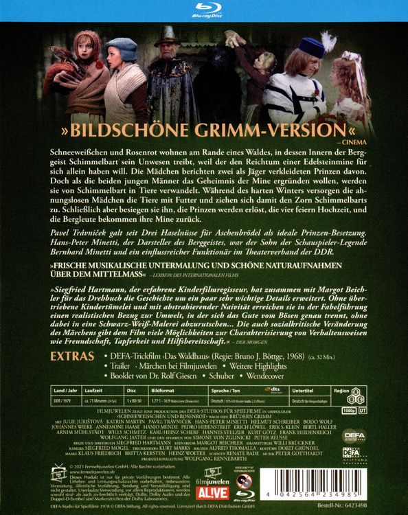 Produktbild: Schneewei&szlig;chen und Rosenrot (1979) (Filmjuwelen / DEFA-M&auml;rchen)