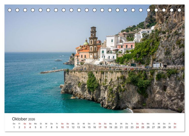 Produktbild: Malerische Amalfik&uuml;ste (Tischkalender 2026 DIN A5 quer), CALVENDO Monatskalender