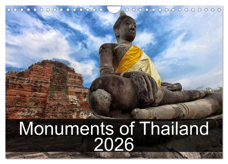 Produktbild: Monuments of Thailand 2026 (Wall Calendar 2026 DIN A4 landscape), CALVENDO 12 Month Wall Calendar