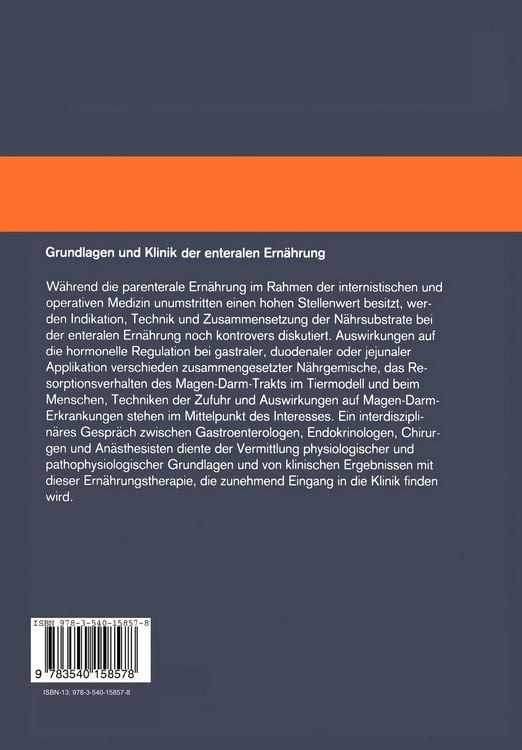 Produktbild: Grundlagen und Klinik der enteralen Ern&auml;hrung