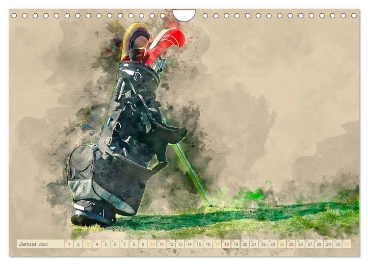 Produktbild: Ich liebe Golf (Wandkalender 2026 DIN A4 quer), CALVENDO Monatskalender