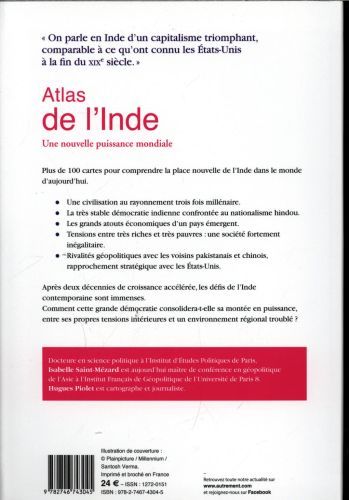 Produktbild: Atlas de l'Inde : une nouvelle puissance mondiale