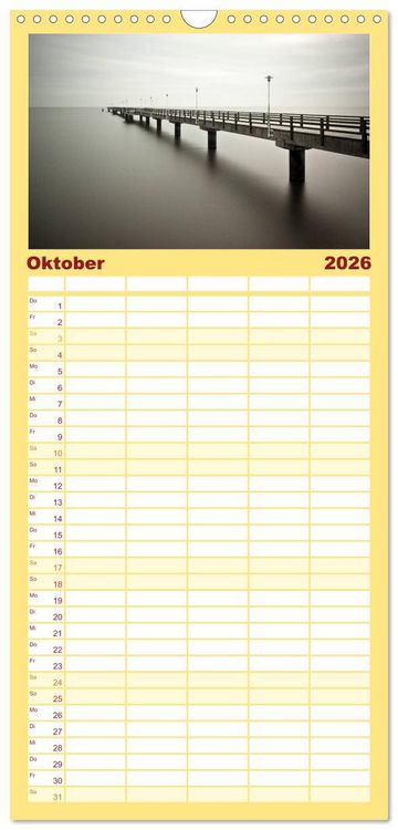 Produktbild: Familienplaner 2026 - Usedom 2026 Rendezvous zwischen Ahlbeck und Heringsdorf mit 5 Spalten (Wandkalender, 21 x 45 cm) CALVENDO