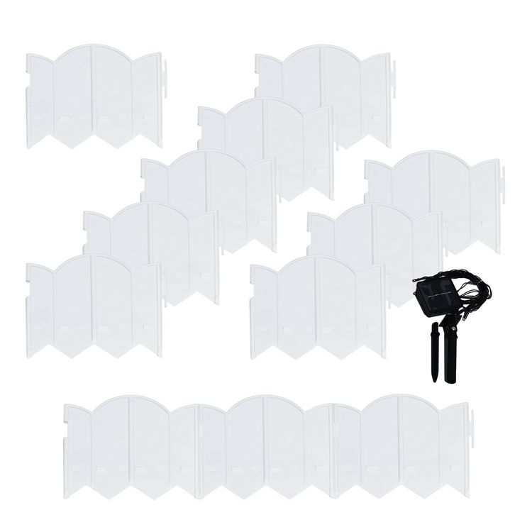 Produktbild: HTI-Living Beetumrandung Nessa Solar, Cloud, 60teilig, wei&szlig;