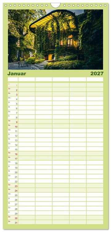 Produktbild: Familienplaner 2027 - So sch&ouml;n ist Ungarn. Sehenswertes am Balaton und in Budapest mit 5 Spalten (Wandkalender, 21 x 45 cm) CALVENDO