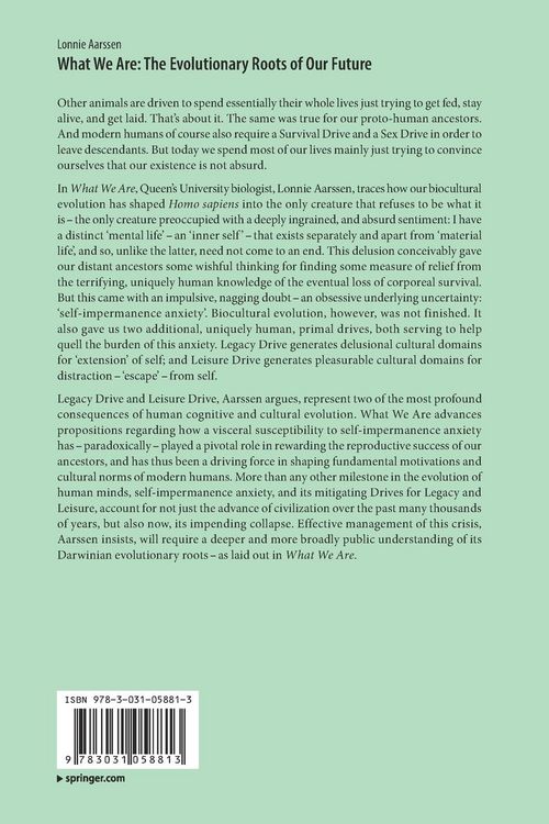 Produktbild: What We Are: The Evolutionary Roots of Our Future