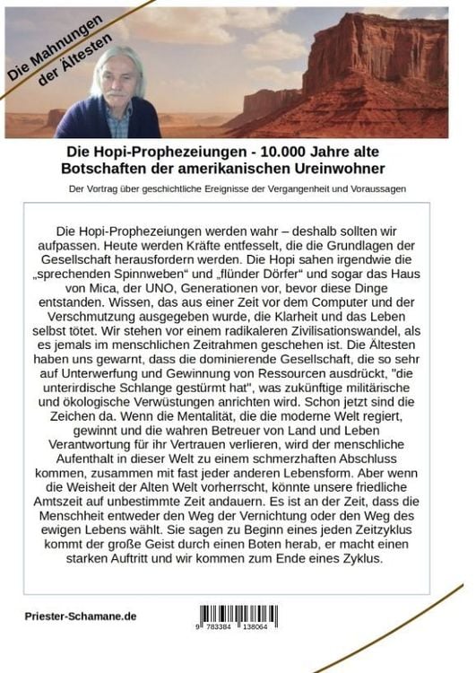 Produktbild: Die Hopi-Prophezeiungen - 10.000 Jahre alte Botschaften der amerikanischen Ureinwohner