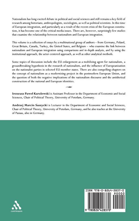 Produktbild: Nationalism and European Integration