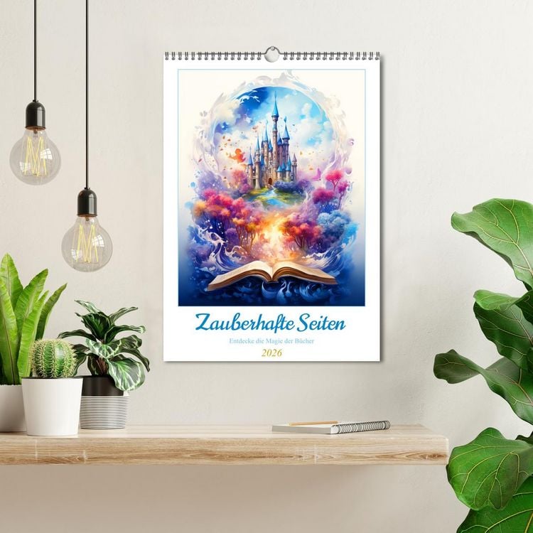 Produktbild: Zauberhafte Seiten - Entdecke die Magie der B&uuml;cher (Wandkalender 2026 DIN A3 hoch), CALVENDO Monatskalender