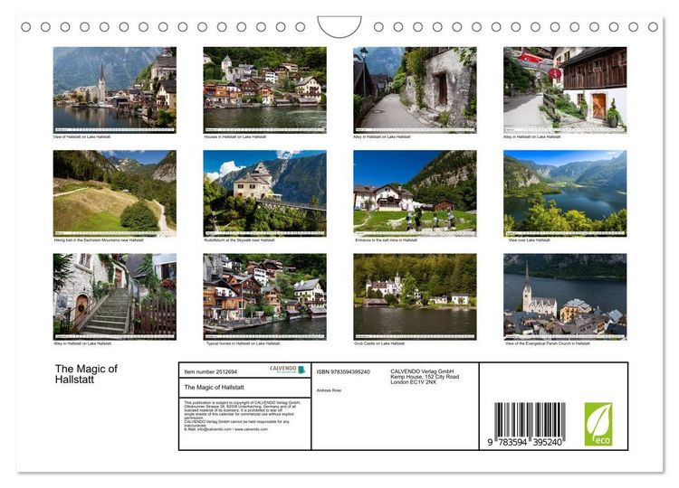 Produktbild: The Magic of Hallstatt (Wall Calendar 2027 DIN A4 landscape), CALVENDO 12 Month Wall Calendar