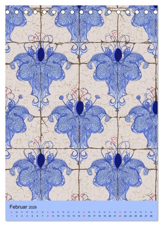 Produktbild: Portugiesischer Fliesen - Azulejos f&uuml;r Fliesenleger, Kunst- und Portugal-Liebhaber (Tischkalender 2026 DIN A5 hoch), CALVENDO Monatskalender