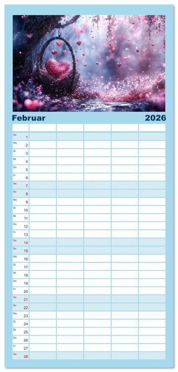 Produktbild: Familienplaner 2026 - Der letzte Funke Magie mit 5 Spalten (Wandkalender, 21 x 45 cm) CALVENDO