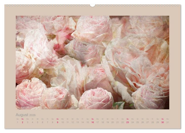 Produktbild: Romantische Rosen (hochwertiger Premium Wandkalender 2026 DIN A2 quer), Kunstdruck in Hochglanz