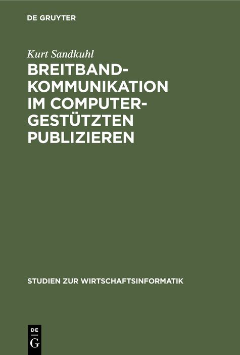 Produktbild: Breitbandkommunikation im computergest&uuml;tzten Publizieren