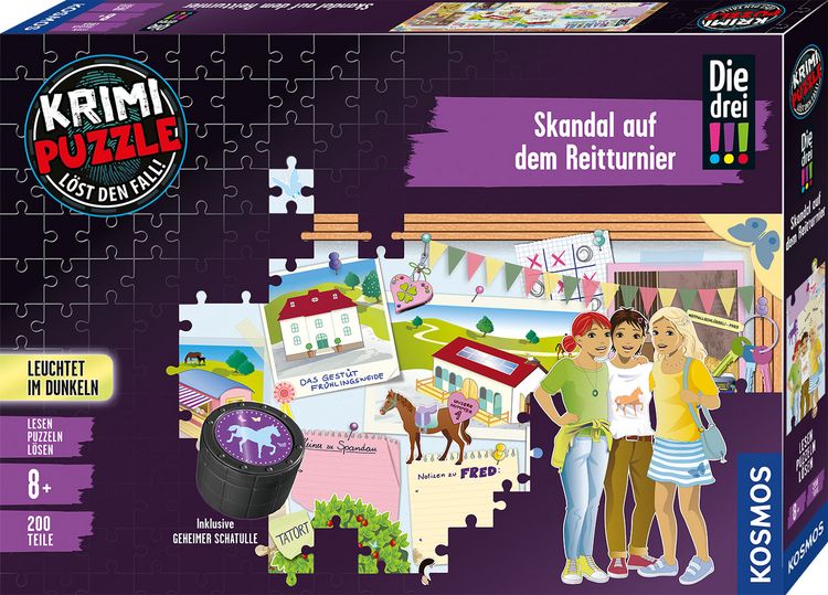 Produktbild: Krimipuzzle Die drei !!! Skandal auf dem Reitturnier