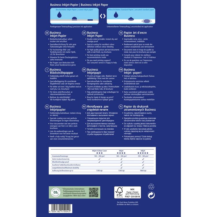 Produktbild: AVERY Zweckform Kopierpapier Inkjet 150g/m&sup2; matt DIN A4 100 Blatt