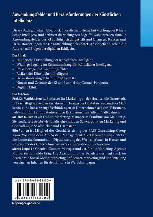 Produktbild: Anwendungsfelder und Herausforderungen der K&uuml;nstlichen Intelligenz
