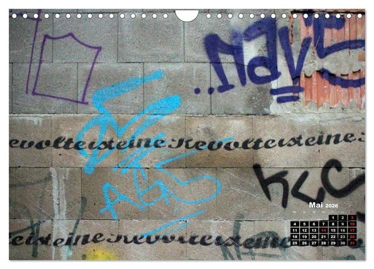 Produktbild: Street-Art 2026 / CH-Version (Wandkalender 2026 DIN A4 quer), CALVENDO Monatskalender