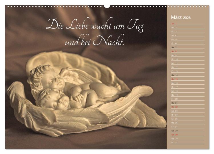 Produktbild: Engel - Die Worte der Liebe (Wandkalender 2026 DIN A2 quer), CALVENDO Monatskalender