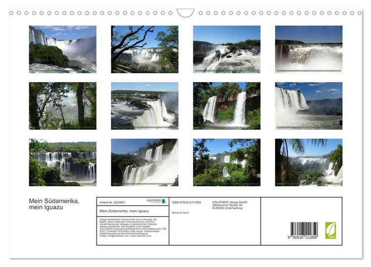 Produktbild: Mein S&uuml;damerika, mein Iguazu (Wandkalender 2026 DIN A3 quer), CALVENDO Monatskalender
