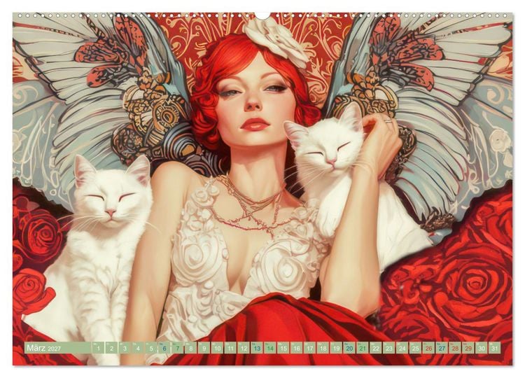 Produktbild: Die Epoche Art Nouveau - Mit eleganter Mode (hochwertiger Premium Wandkalender 2027 DIN A2 quer), Kunstdruck in Hochglanz