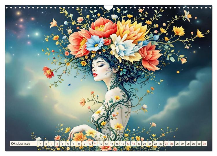 Produktbild: Florale Verwandlung (Wandkalender 2026 DIN A3 quer), CALVENDO Monatskalender