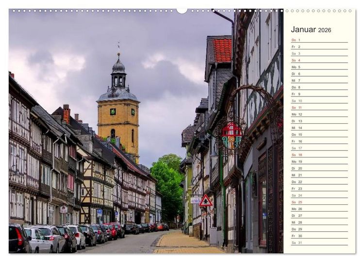 Produktbild: Goslar - Hanse- und Kaiserstadt im Harz (Wandkalender 2026 DIN A2 quer), CALVENDO Monatskalender