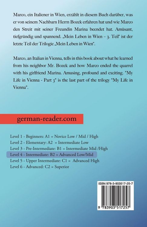 Produktbild: German Reader, Intermediate B2/Advanced Low/Mid - Mein Leben in Wien - 3. Teil / My Life in Vienna - Part 3