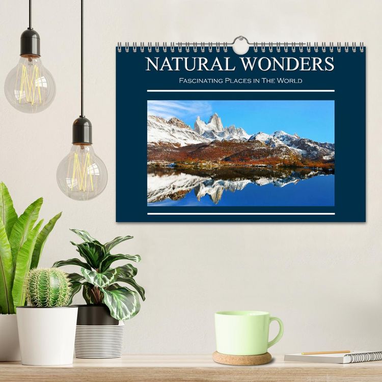 Produktbild: Natural Wonders, Fascinating Places in The World (Wall Calendar 2026 DIN A4 landscape), CALVENDO 12 Month Wall Calendar