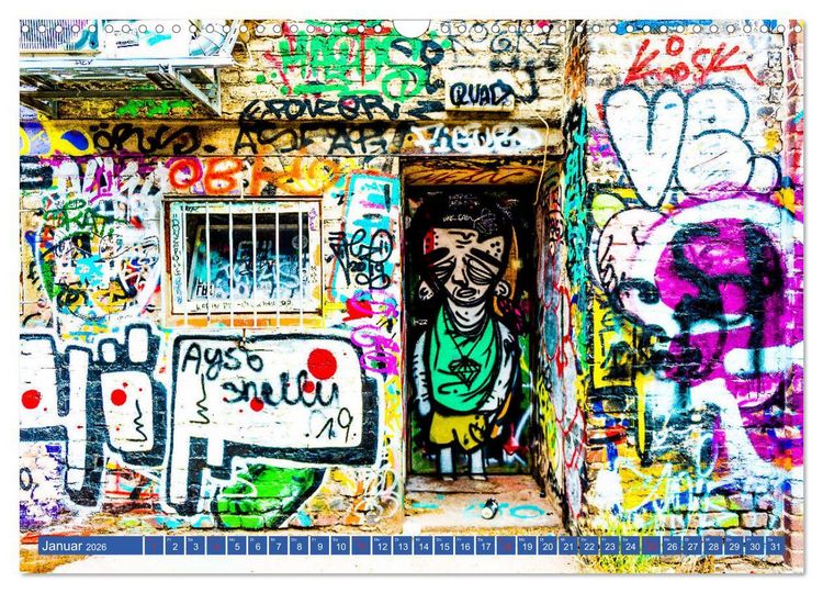 Produktbild: Street art K&ouml;ln Michael Jaster (Wandkalender 2026 DIN A3 quer), CALVENDO Monatskalender