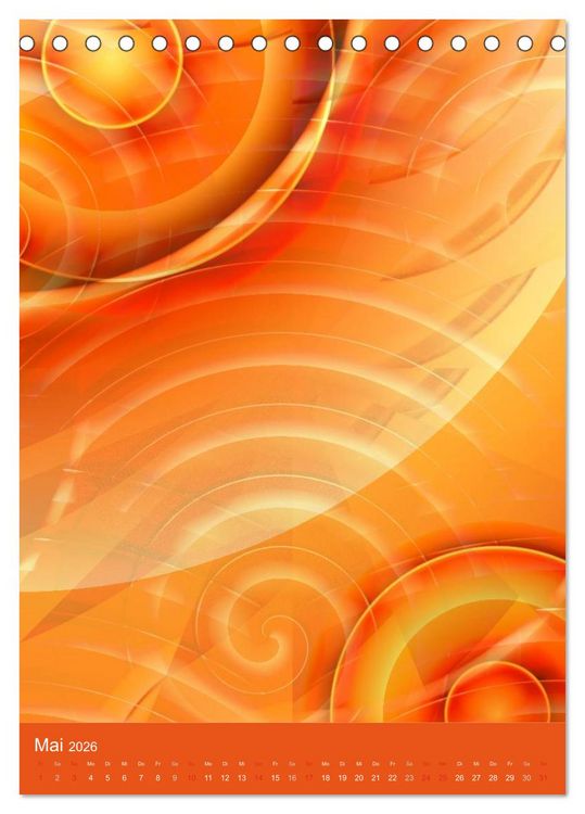 Produktbild: Digitale Kunst - rund und bunt (Tischkalender 2026 DIN A5 hoch), CALVENDO Monatskalender