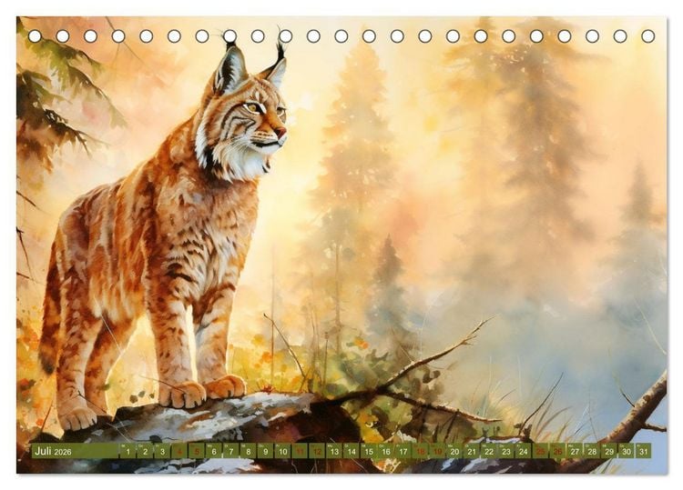 Produktbild: Zw&ouml;lf Monate im Wald (Tischkalender 2026 DIN A5 quer), CALVENDO Monatskalender
