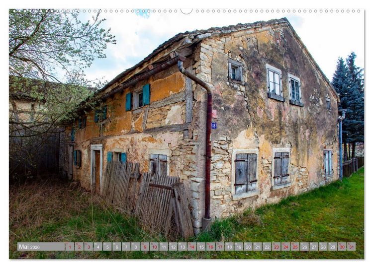 Produktbild: Fassadenfarben, jedes Haus hat sein Gesicht. (hochwertiger Premium Wandkalender 2026 DIN A2 quer), Kunstdruck in Hochglanz