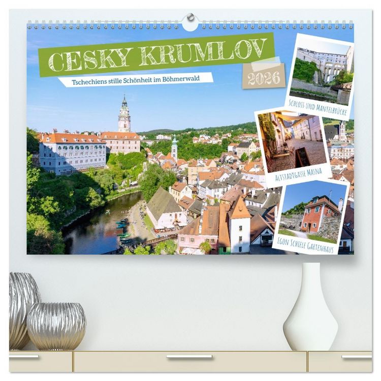 Produktbild: Cesky Krumlov. Tschechiens stille Sch&ouml;nheit im B&ouml;hmerwald (hochwertiger Premium Wandkalender 2026 DIN A2 quer), Kunstdruck in Hochglanz
