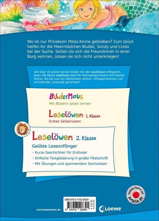 Produktbild: Lesel&ouml;wen 2. Klasse - Meerm&auml;dchengeschichten