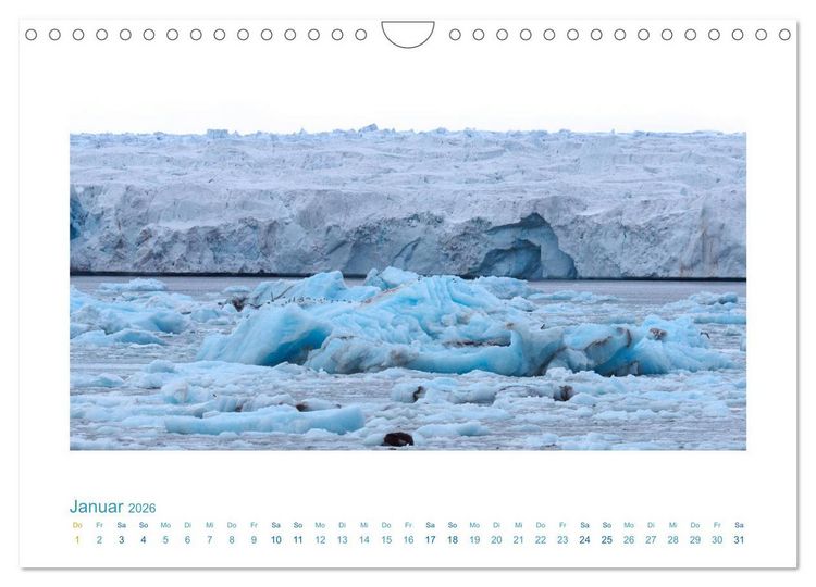 Produktbild: Spitzbergen - Landschaft - Eis - Tierwelt (Wandkalender 2026 DIN A4 quer), CALVENDO Monatskalender