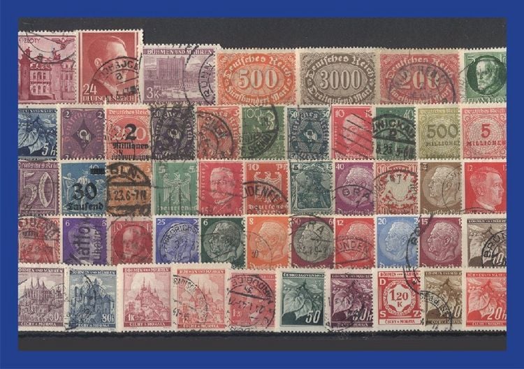 Produktbild: 50 verschiedene Briefmarken Deutsches Reich