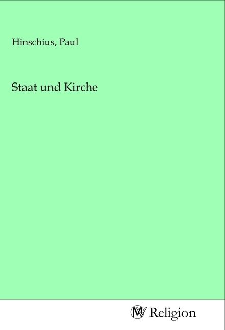 Produktbild: Staat und Kirche